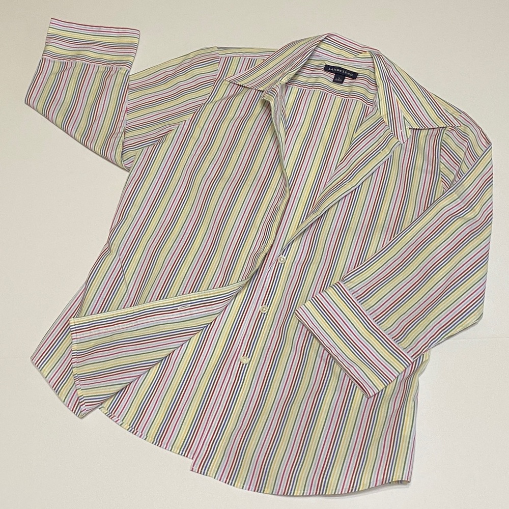 Lands End womens multi-color shirt